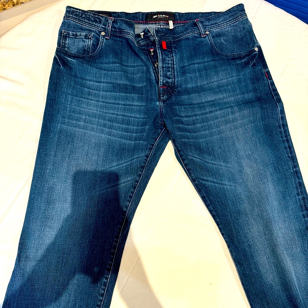 kiton blue jeans size 33